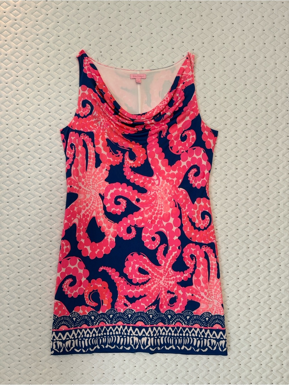 Lilly Pulitzer Navy & Hot Pink Octopus Print Tank Dress